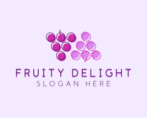 Fruit Berry Grapes  logo design