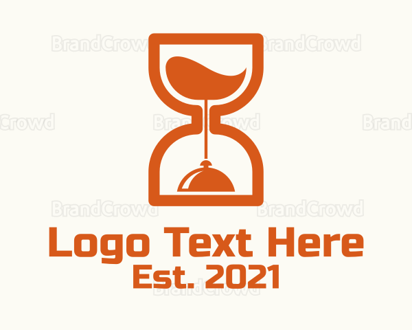 Orange Hourglass Food Cloche Logo