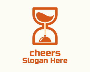 Orange Hourglass Food Cloche Logo