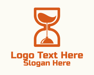 Orange Hourglass Food Cloche Logo