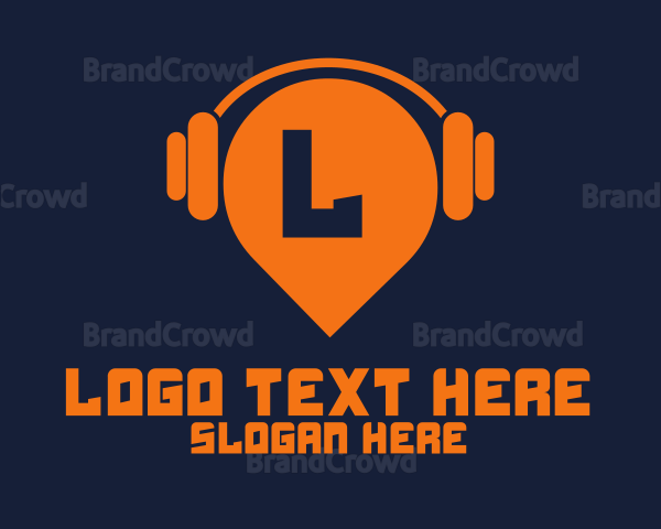 DJ Headphones Lettermark Logo