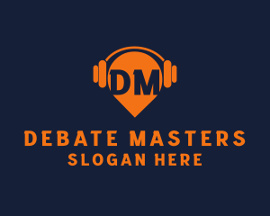 Debate - DJ Headphones Music logo design