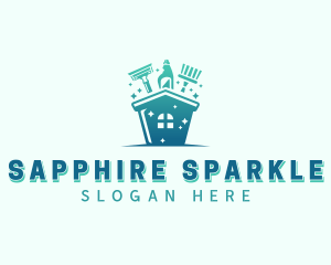 Sparkles Housekeeping Cleaning  logo design