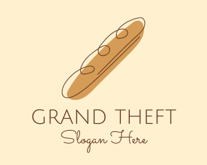 Kitchen - French Baguette Bread logo design