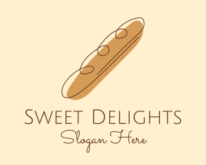 Pastries - French Baguette Bread logo design
