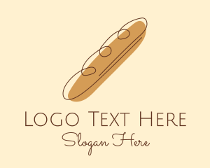 French Baguette Bread  Logo