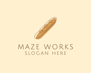 French Baguette Bread Deli logo design