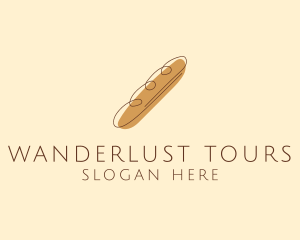 French Baguette Bread Deli logo design