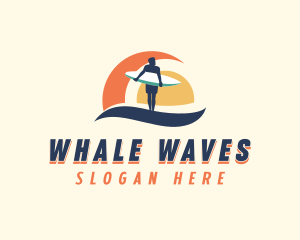 Sea Wave Surfer logo design