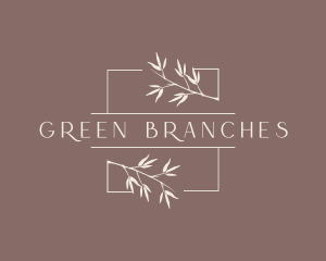 Organic Leaf Branch logo design