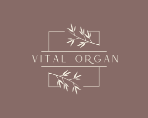 Organic Leaf Branch logo design