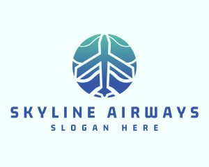 Airliner - Gradient Airplane Transport logo design