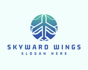 Aeroplane - Gradient Airplane Transport logo design