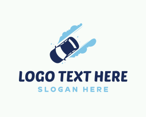 Clean - Fast Car Wash Cleaning logo design