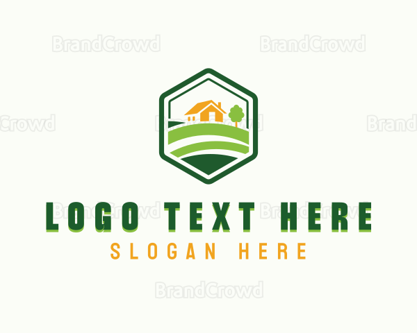 Backyard Lawn Landscaping Logo