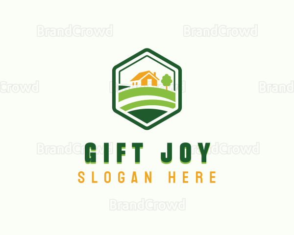 Backyard Lawn Landscaping Logo