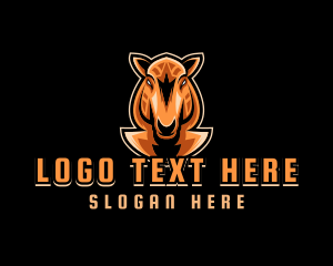Orange Horse - Horse Gaming Animal logo design