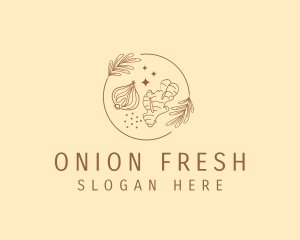 Onion - Organic Spices Ingredients logo design
