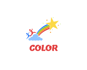 Playful Kids Rainbow Logo