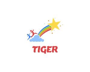 Children Center - Playful Kids Rainbow logo design
