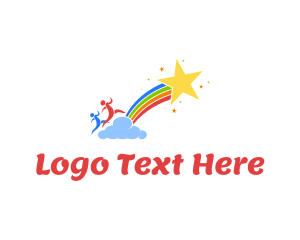 Kids - Playful Kids Rainbow logo design