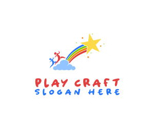 Playful Kids Rainbow logo design