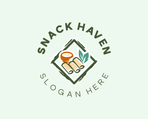 Spring Rolls Snack logo design