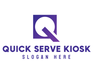 Violet Square Q logo design