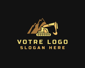 Mountain Excavator Machinery Logo