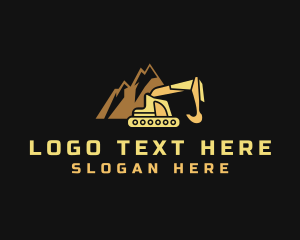 Mountain Excavator Machinery Logo