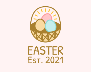 Easter Egg Basket  logo design