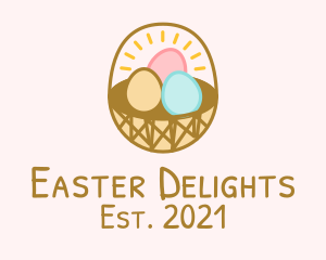 Easter Egg Basket  logo design
