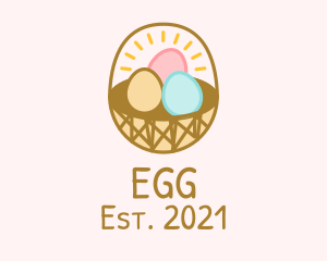 Easter Egg Basket  logo design