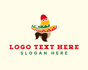 Burrito - Mexican Hat Mustache logo design