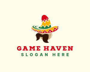 Mexican Hat Mustache Logo