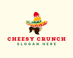 Nachos - Mexican Hat Mustache logo design