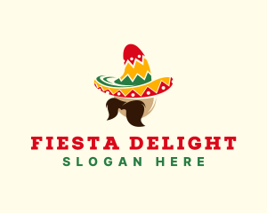 Fiesta - Mexican Hat Mustache logo design