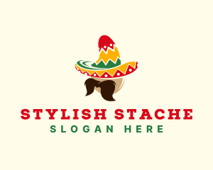 Mexican Hat Mustache logo design