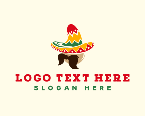 Nachos - Mexican Hat Mustache logo design