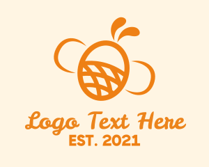 Bumblebee - Orange Bee Insect logo design