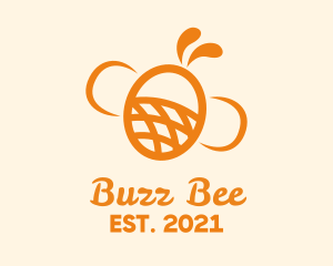 Buzz - Orange Bee Insect logo design