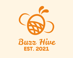 Bumblebee - Orange Bee Insect logo design