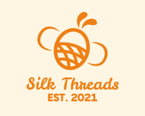 Orange Bee Insect logo design