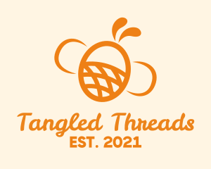 Orange Bee Insect logo design