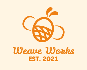 Weave - Orange Bee Insect logo design