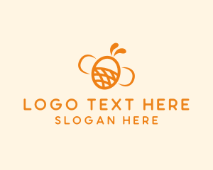 Weave - Orange Bee Insect logo design