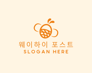 Orange Bee Insect logo design