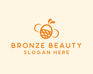 Orange Bee Insect logo design