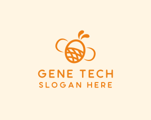 Orange Bee Insect logo design