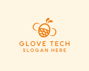 Orange Bee Insect logo design